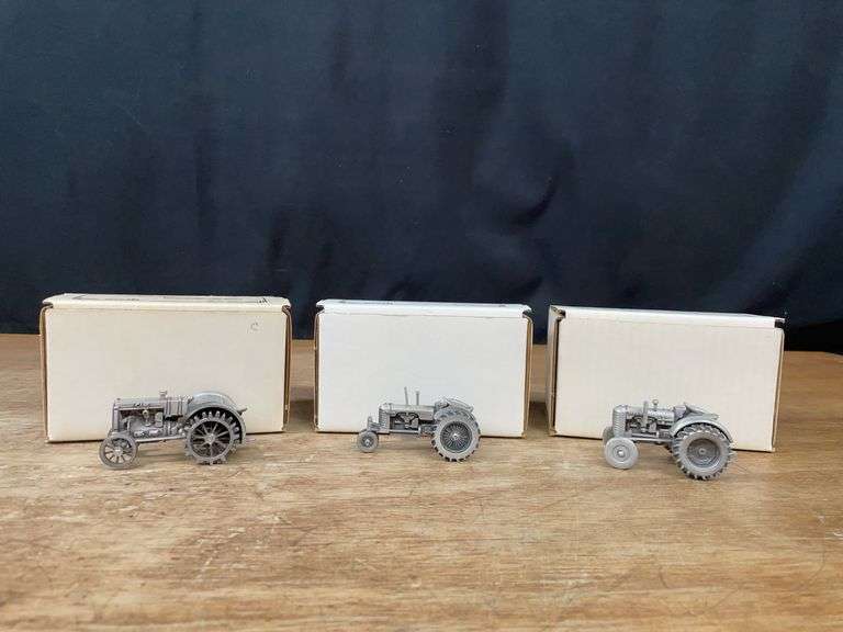 (3) 1/43 Case Pewter Tractors NIB SC image