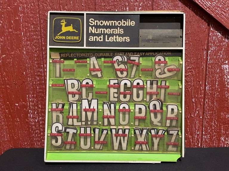 John Deere Snowmobile Numerals + Letters Display image