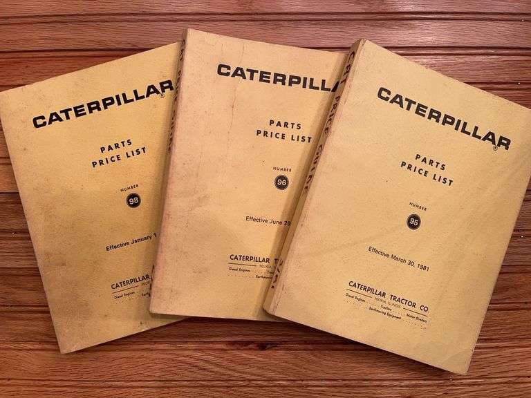 (3) Caterpillar Parts Price Lists image