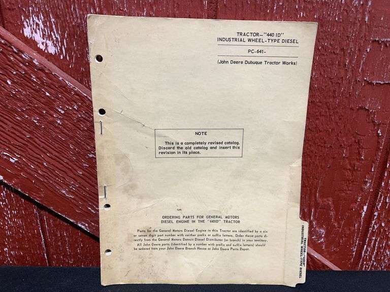 John Deere 440 Industrial Tractor Parts Manual image