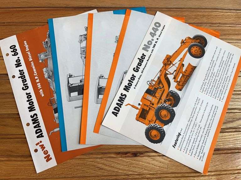 (5) Adams Motor Grader Spec Sheets image