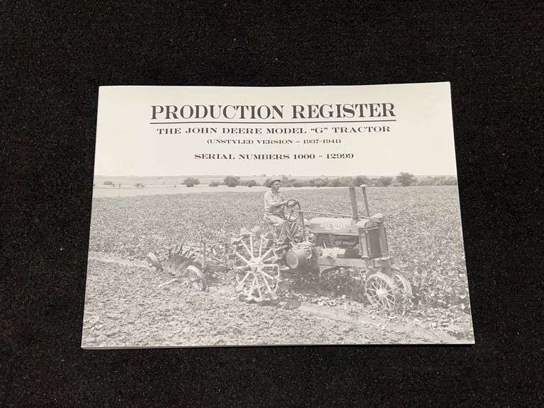 John Deere G Production Register image