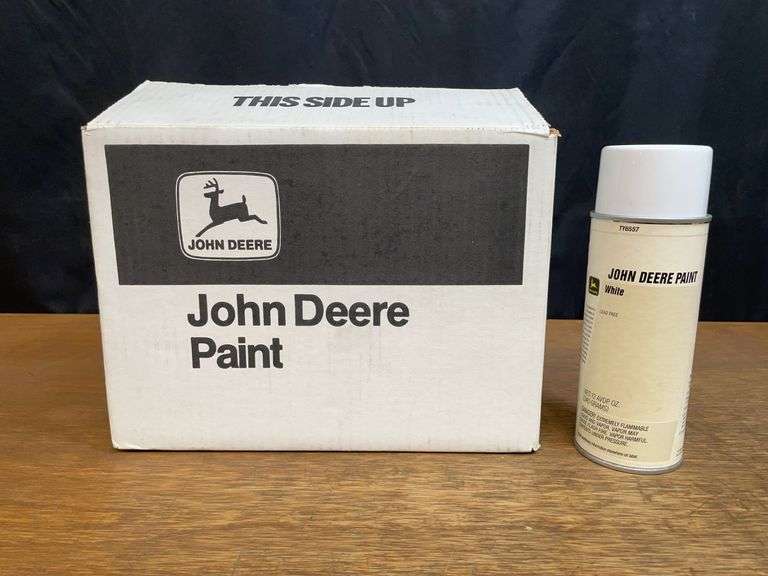 (10) John Deere White Spray Paint image