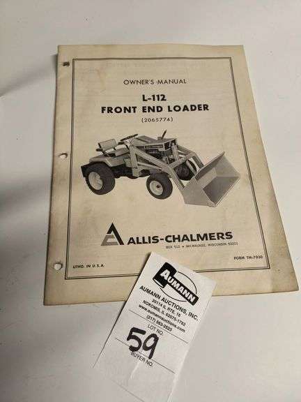Allis-Chalmers L-112 Front-End Loader Owner's Manual image