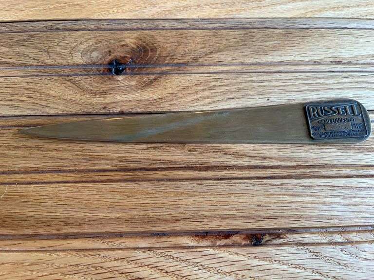 Russell Road Equipment Brass Letter Opener image
