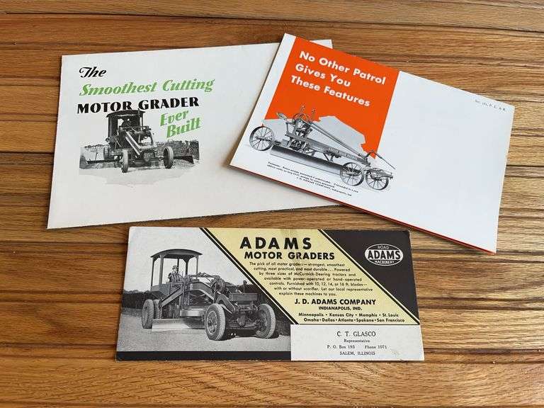 (3) J.D. Adams Grader Sales Literature image