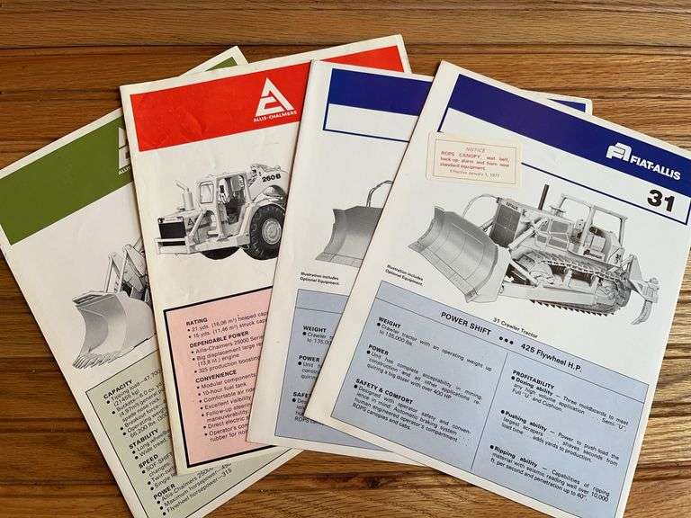 (4) AC + Fiat-Allis Industrial Sales Literature image