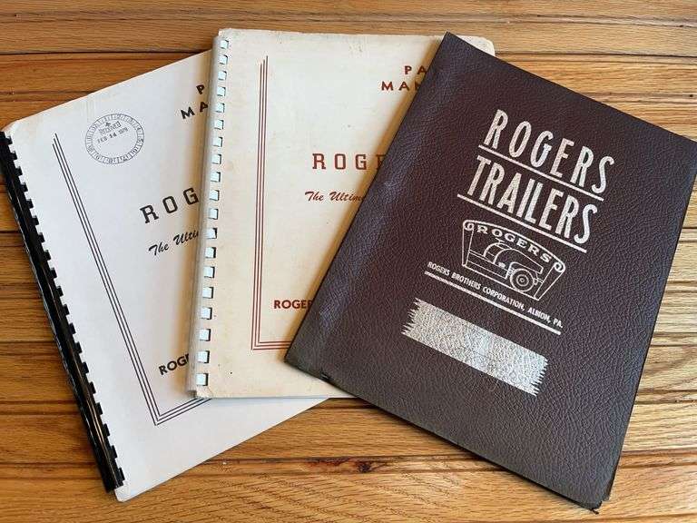 (3) Rogers Trailers Parts Manuals image