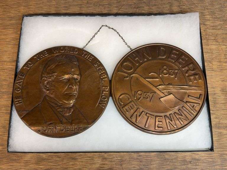 1937 John Deere Centennial Copper Pennies Wall Plaque image