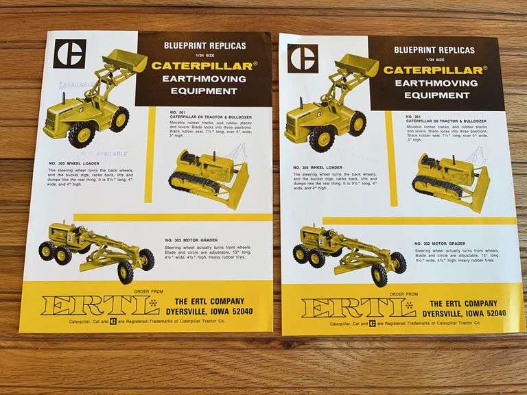 (2) Caterpillar Ertl Toy Sales Sheets image