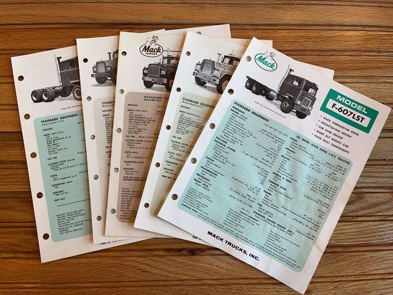(5) Mack Truck Sales Literature image