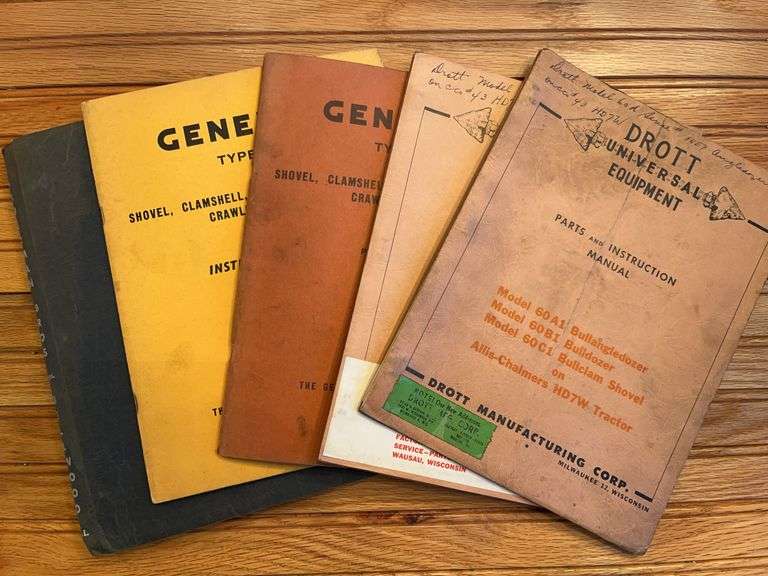 (5) Drott, General Excavator, Sauerman Manuals image