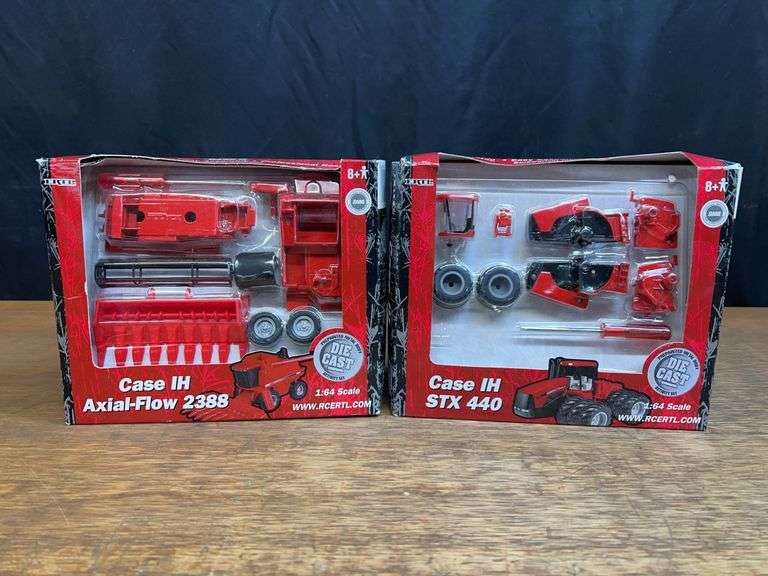 (2) 1/64 Case-IH Combine + Tractor Kits NIB Ertl image