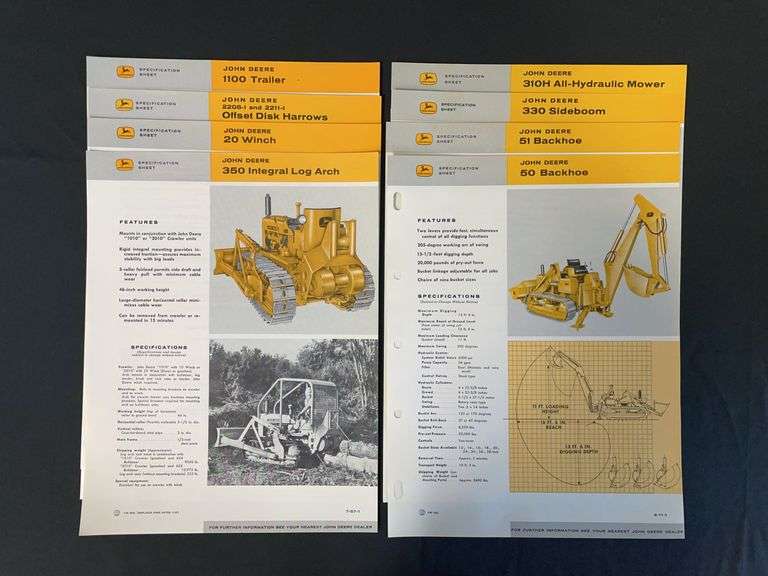 (8) John Deere Industrial Spec Sheets image