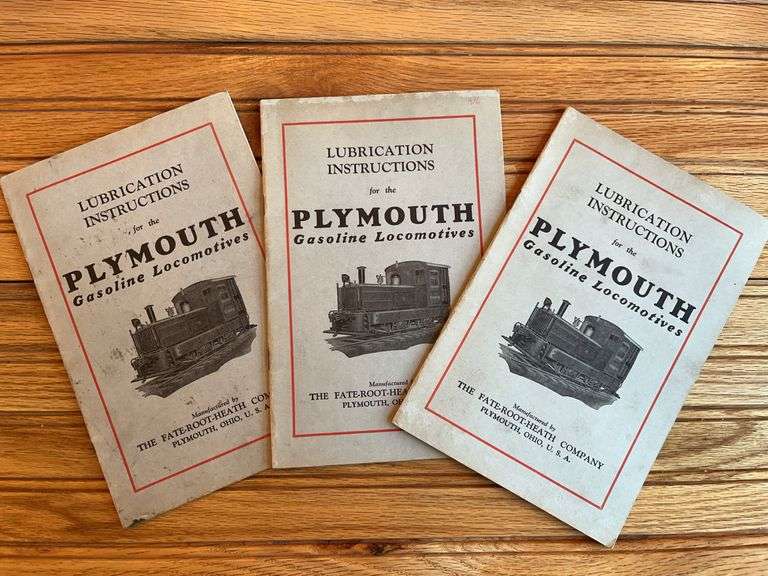 (3) Plymouth Gasoline Locomotives Manuals image