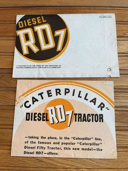(2) Caterpillar RD7 Crawler Sales Literature image