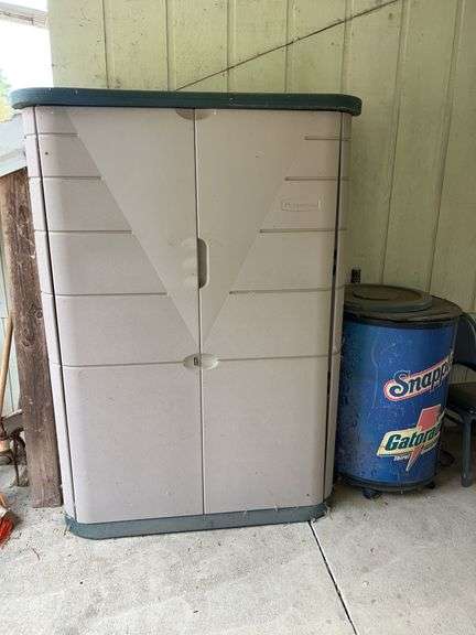 Rubbermaid Cabinet and Gatorade Cooler image