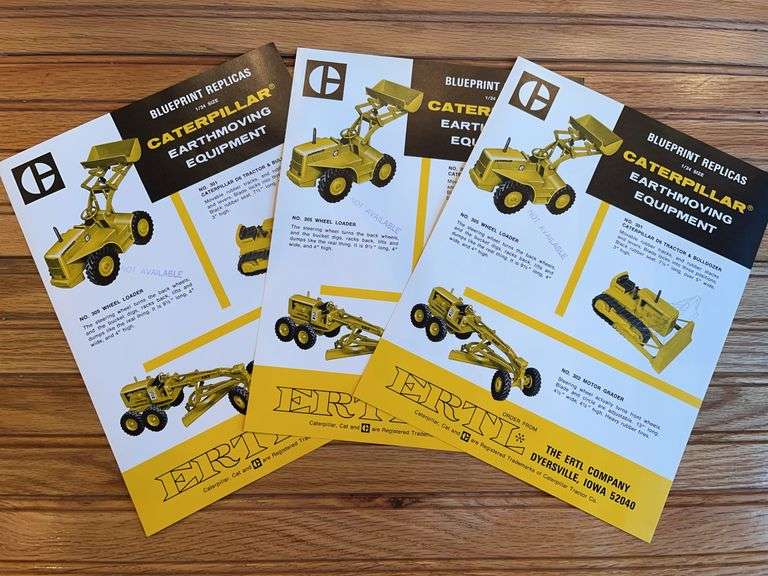 (3) Caterpillar Ertl Toy Sales Sheets image