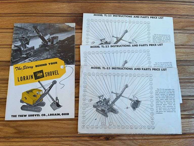 (4) Lorain Shovel Reuhl Toy Literature image
