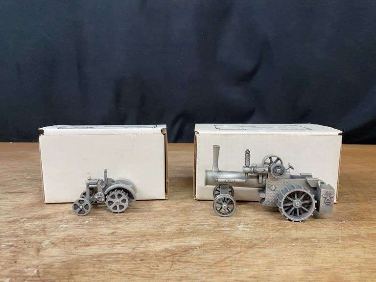 (2) 1/43 Case Steam Engine + Cross Motor Pewter NIB SC image