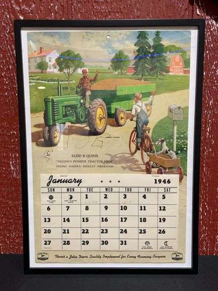 1946 John Deere Calendar Framed image
