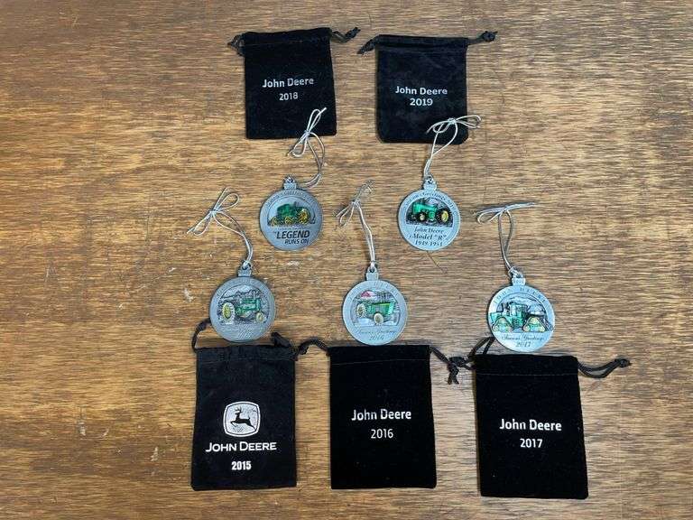 (5) John Deere Pewter Ornaments image