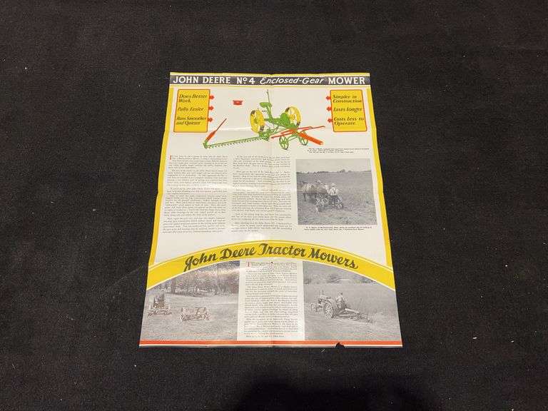 John Deere No. 4 Mower Sales Literature image