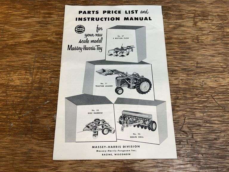 Massey-Harris Reuhl Toys Parts List image