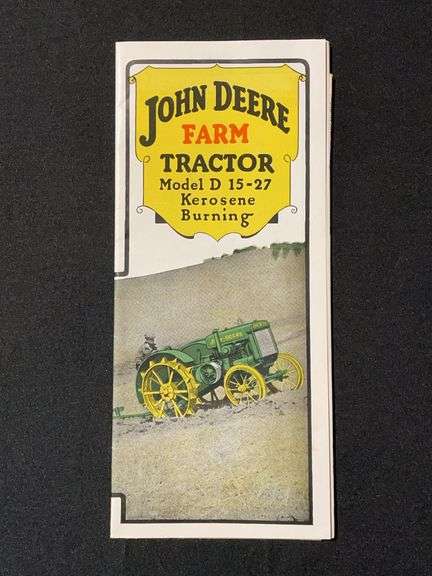 (2) 1926 John Deere D Tractor Sales Literature image
