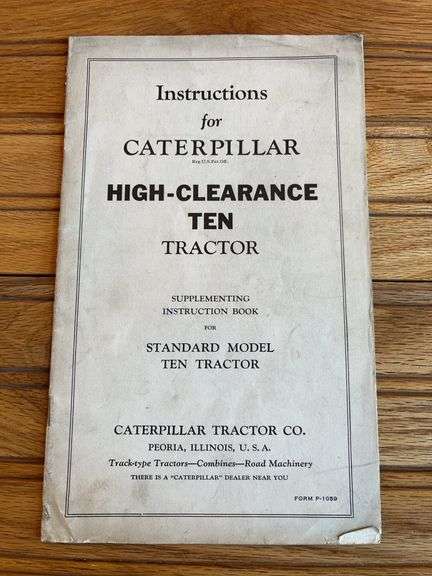 1931 Caterpillar Ten High Clearance Construction Manual image