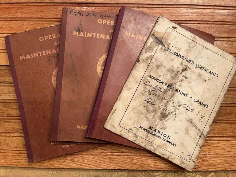 (4) Marion Power Shovel Manuals image