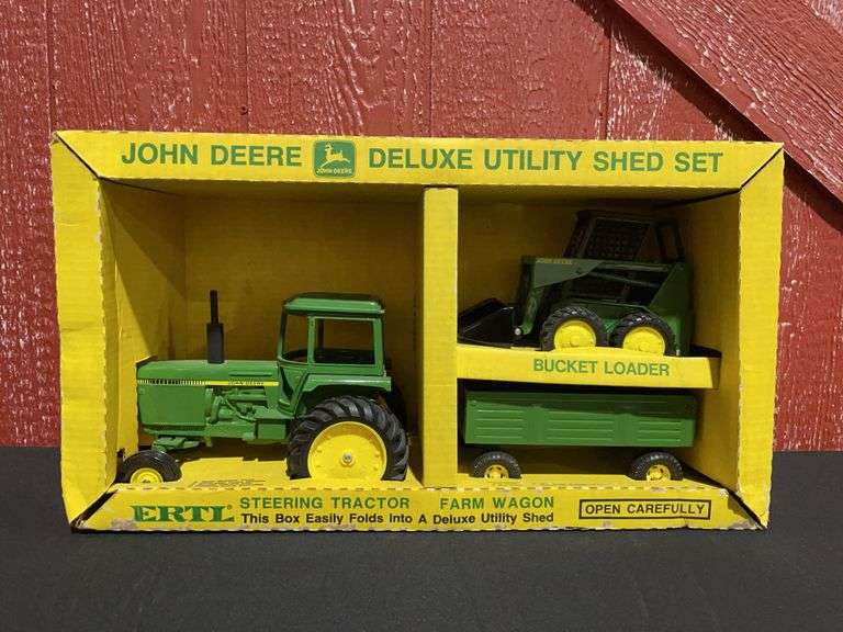 John Deere 4440 + Skid Loader Farm Set NIB Ertl image