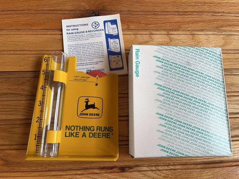 John Deere Rain Gauge NIB image