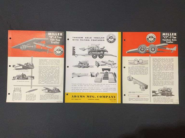 (3) Miller + Adams Trailer Sales Literature image