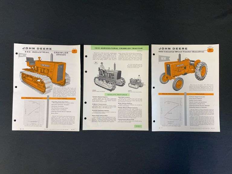 (3) John Deere Crawler + Tractor Spec Sheets image