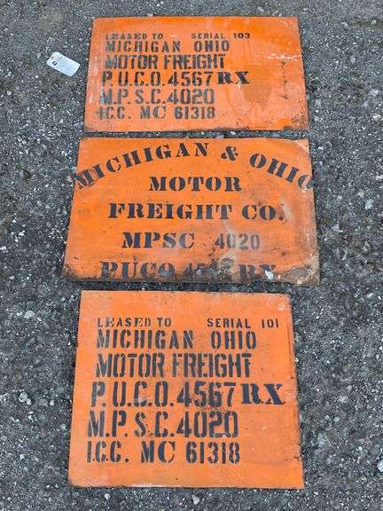 (3) michigan & Ohio Motor Freight Co. SST Signs image