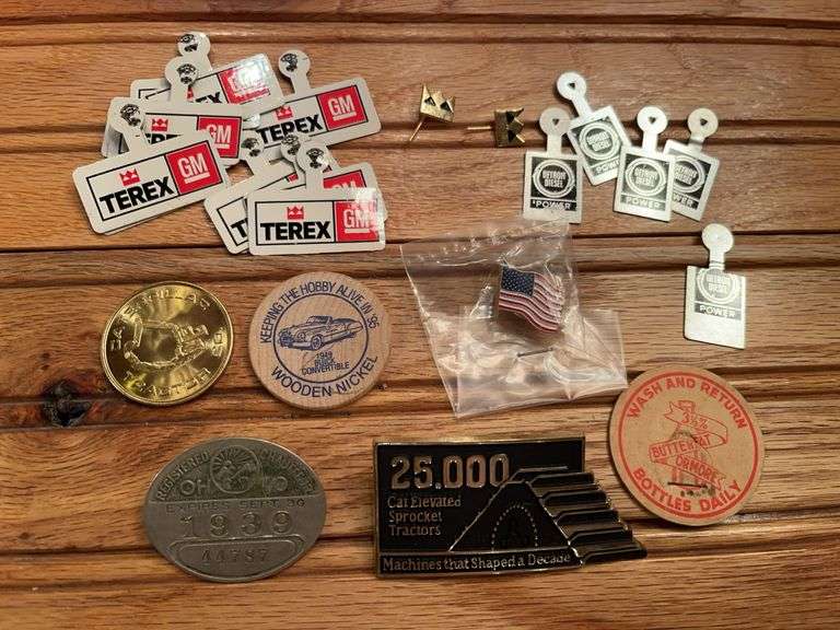 Badges, Pens, Coins image