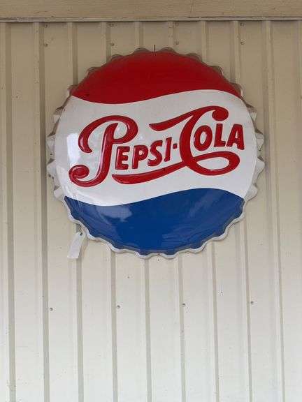 Pepsi Cola Bottle Cap Sign image