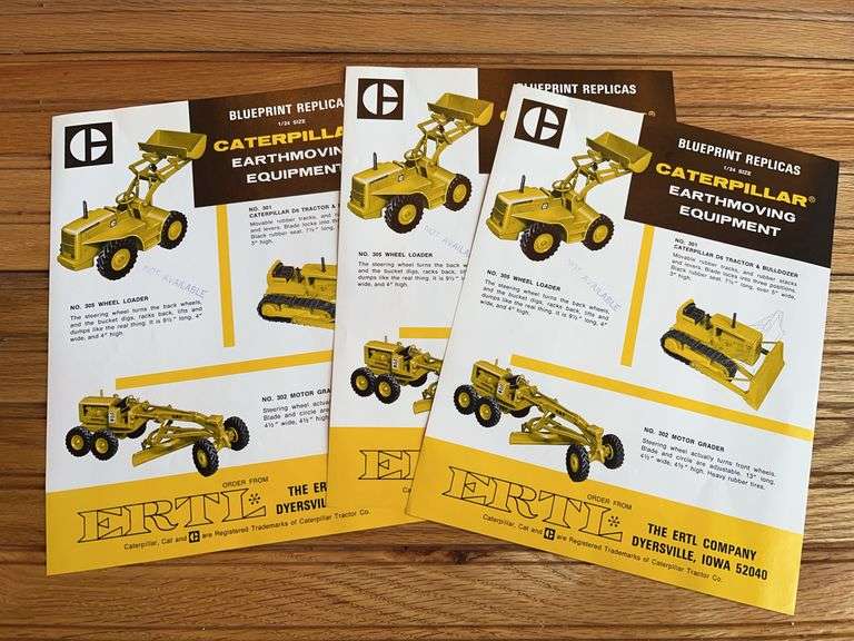(3) Caterpillar Ertl Toy Sales Sheets image