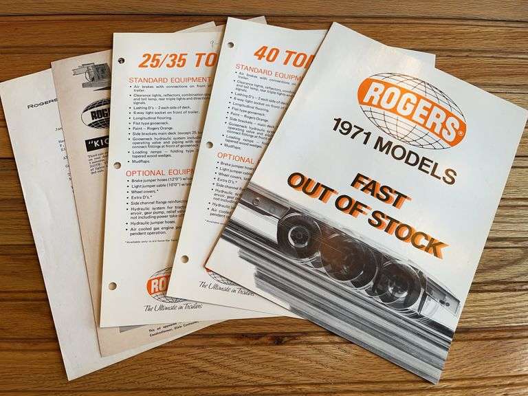 (5) Rogers Trailers Sales Literature image