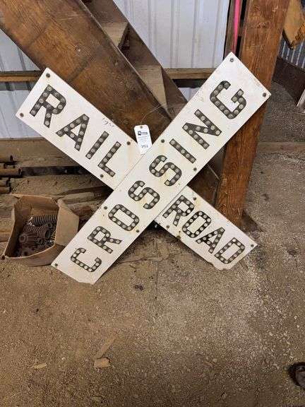 Vintage Railroad Crossbuck Sign image