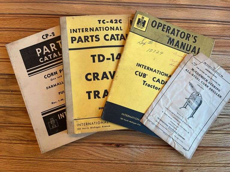 (4) IHC Crawler, Cub Cadet, Corn Picker, Corn Sheller Manuals image