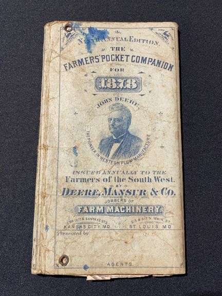 1878 Deere, Mansur, & Co. Farmers Pocket Companion image