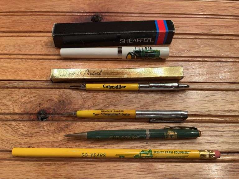 (5) Caterpillar + John Deere Pens + Pencils image