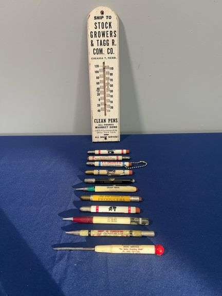 (12) Thermometer, Pencils, Screwdriver image