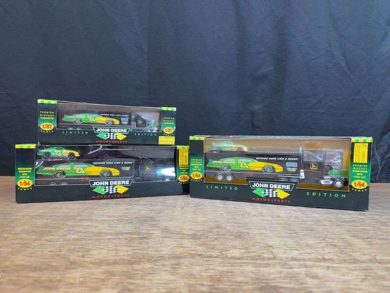 (3) John Deere NASCAR Semis NIB Ertl image