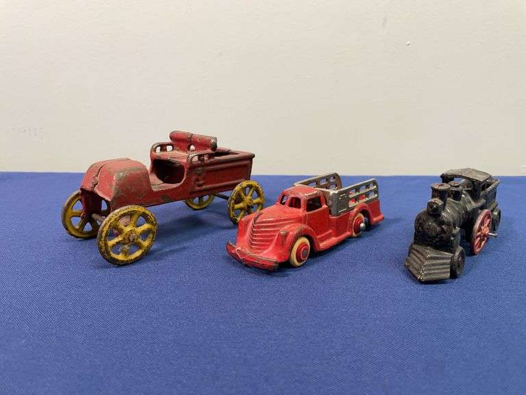 (3) Cast Iron Car, Truck, Loco image