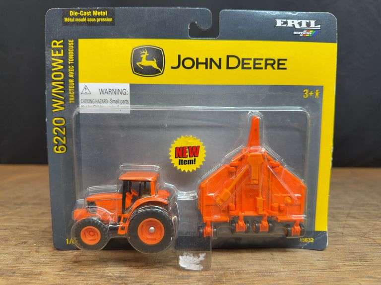 1/64 John Deere 6220 Industrial w/Mower NIB Ertl image