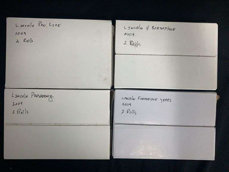 US Mint 50C/Rolls One Complete Set of Lincoln Cents Presidential Series Consisting of 8 Total Mint State Rolls image