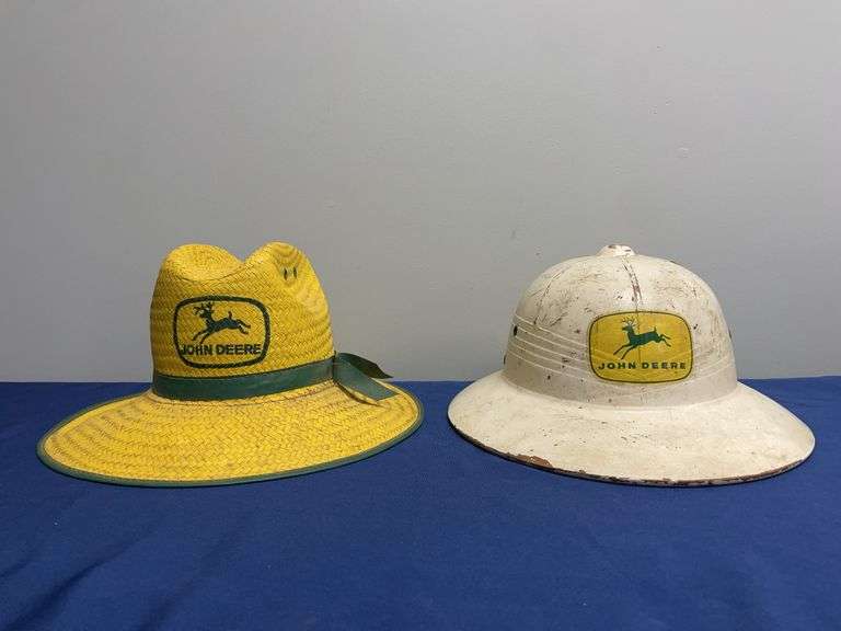 (2) John Deere Straw Hat + Pith Helmet image